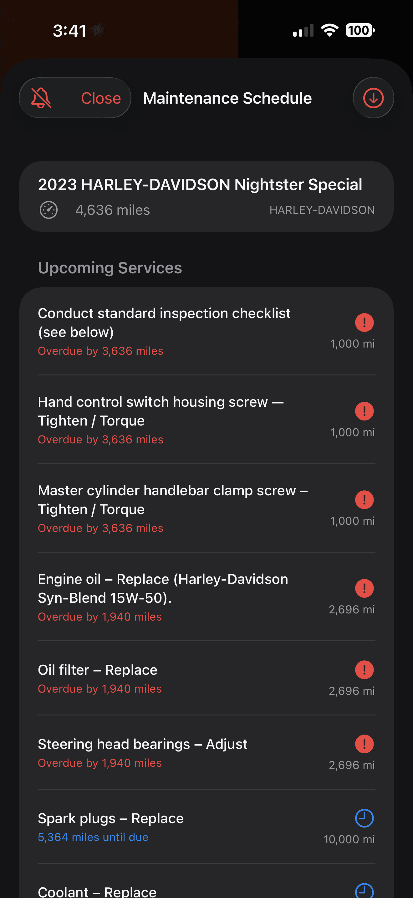 ApexTracker App Maintenance Schedule - Never miss service