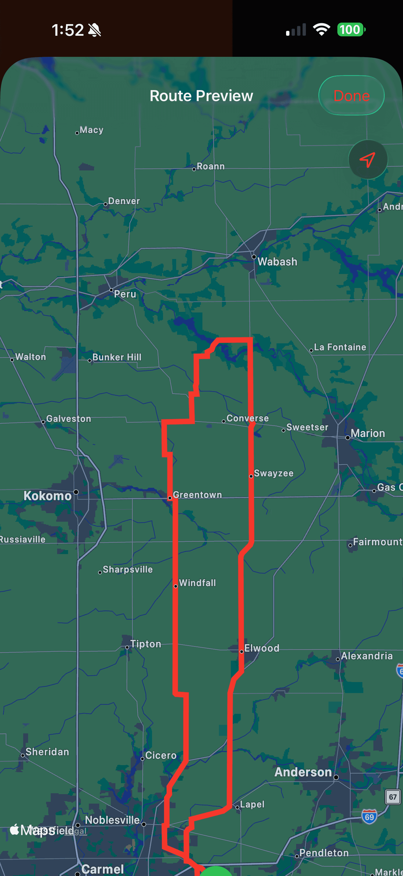 ApexTracker App Route Preview - Beautiful map visualization